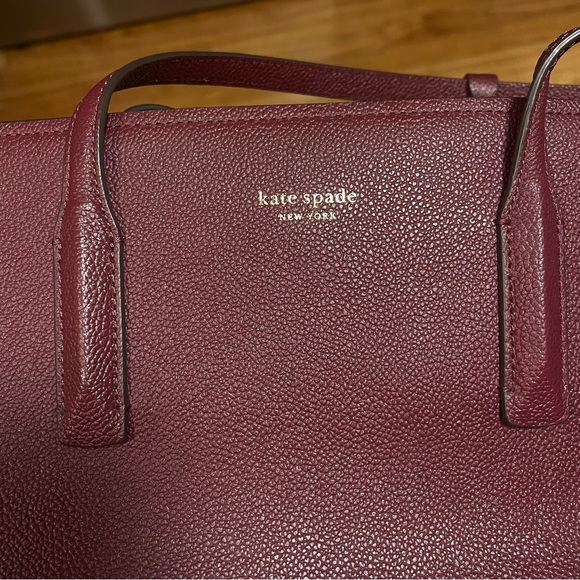 NWOT Kate Spade Margaux Large Work Tote in Cherrywood (Burgundy), Dustbag Inclu. - Picture 4 of 13